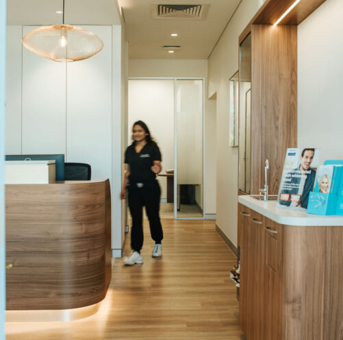 Dentist is moving to the reception inside Narraweena Smiles clinic
